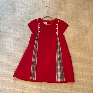 Bella Bliss Size 6 Charming Red Plaid Kids Dres